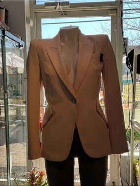 White House Black Market Dusty Pink Tailored Single-Button Blazer